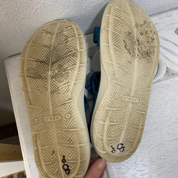 Crocs Swiftwater Expedition Strap Women's Sporty Blue Orange Sandals Size 6 - Picture 4 of 6